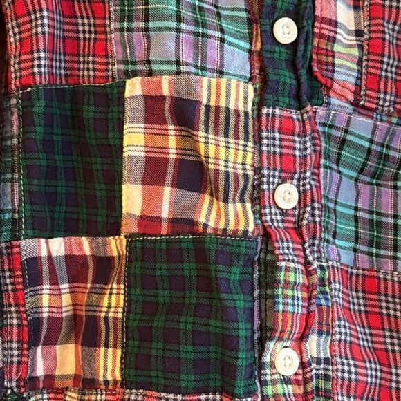 BABY GAP Madras Patchwork Plaid Button Down Shirt - Picture 5 of 8